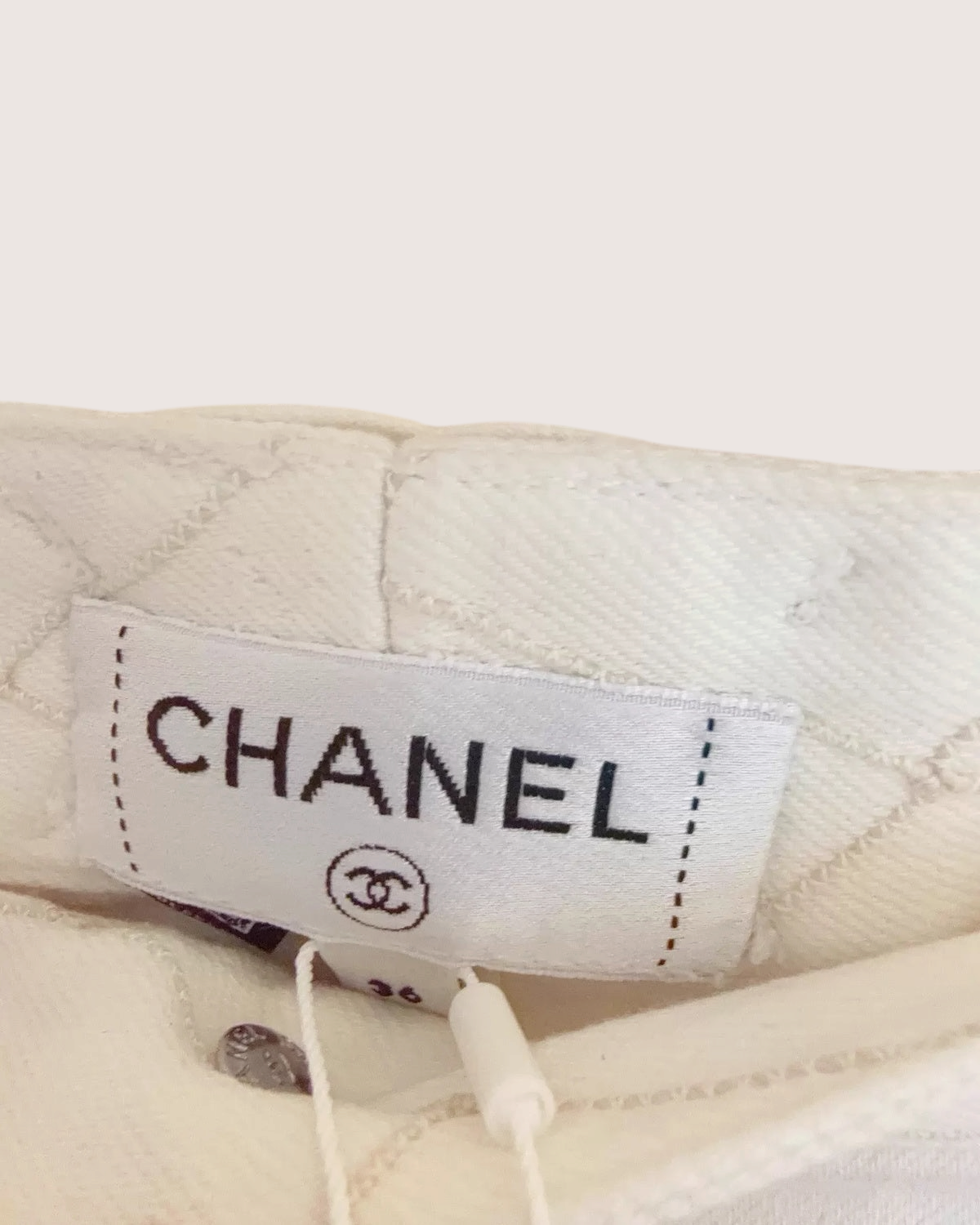 Chanel Wide-Leg Cargo Denim Jeans
