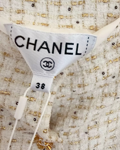 Chanel 26C Sequined Tweed Mini Skirt