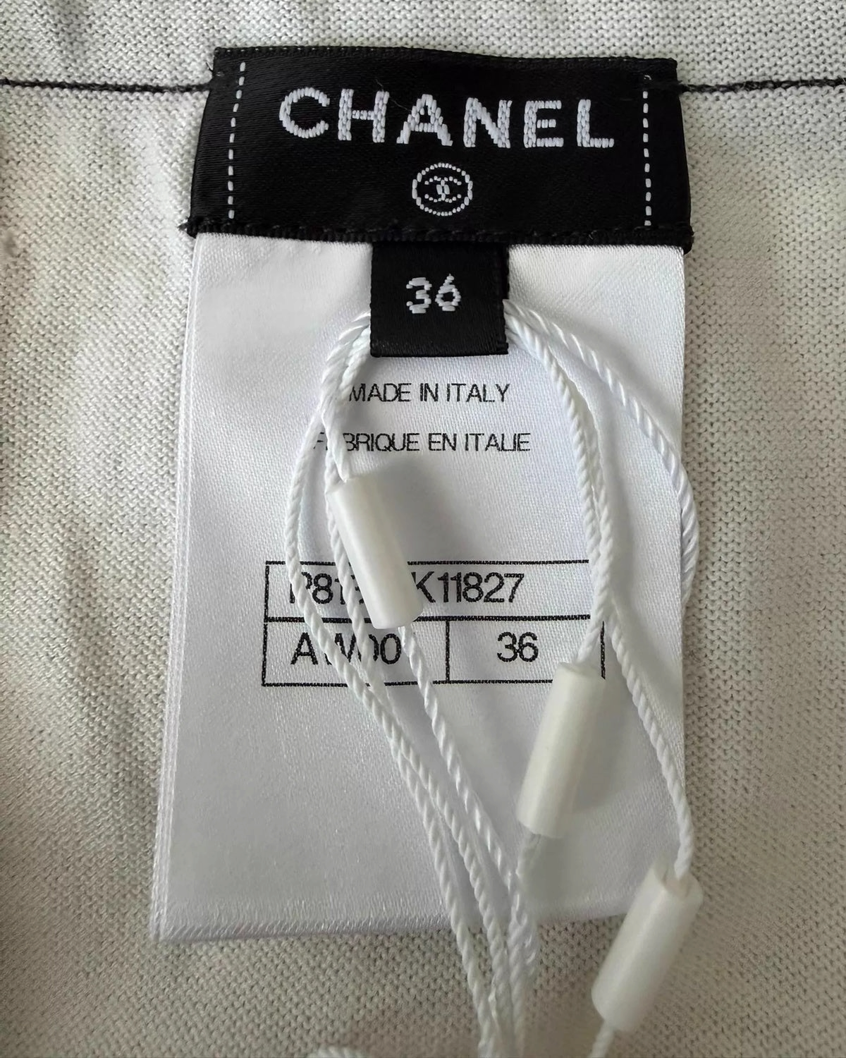 Chanel 26P Knit Mini Skirt Beige/Ecru, Black, Gold FR 36