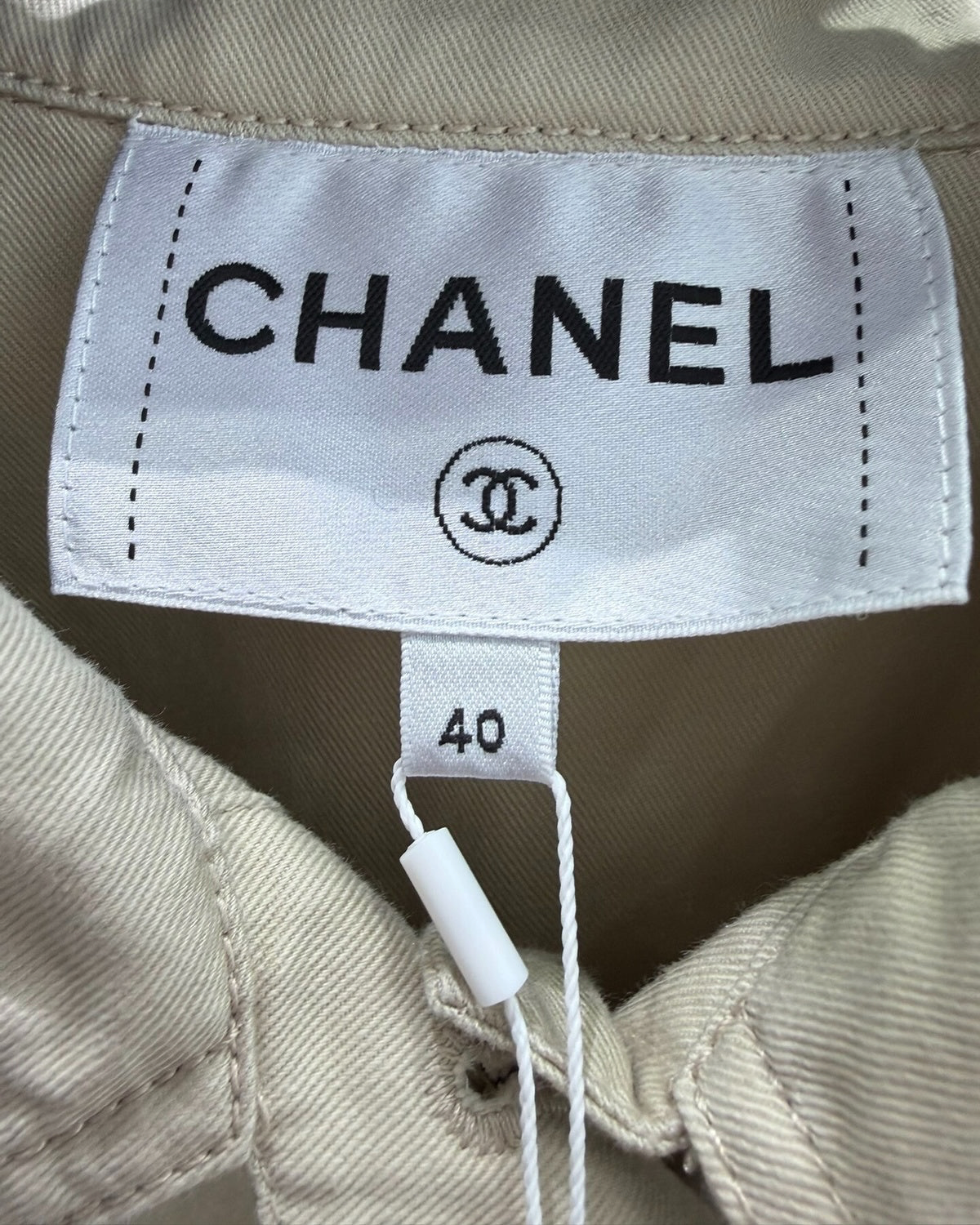 Chanel 26P Denim Jacket Beige/Ecru FR 40