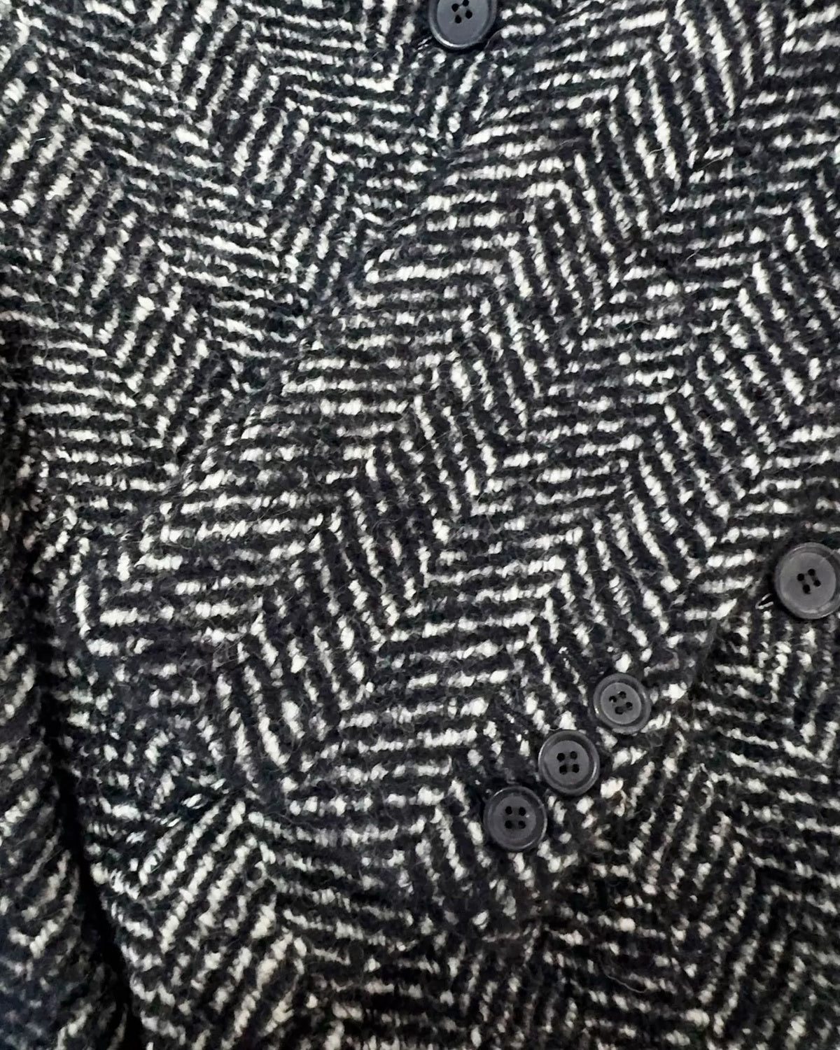 Miu Miu Tweed Herringbone Jacket Black, White FR 38