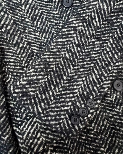 Miu Miu Tweed Herringbone Jacket Black, White FR 38