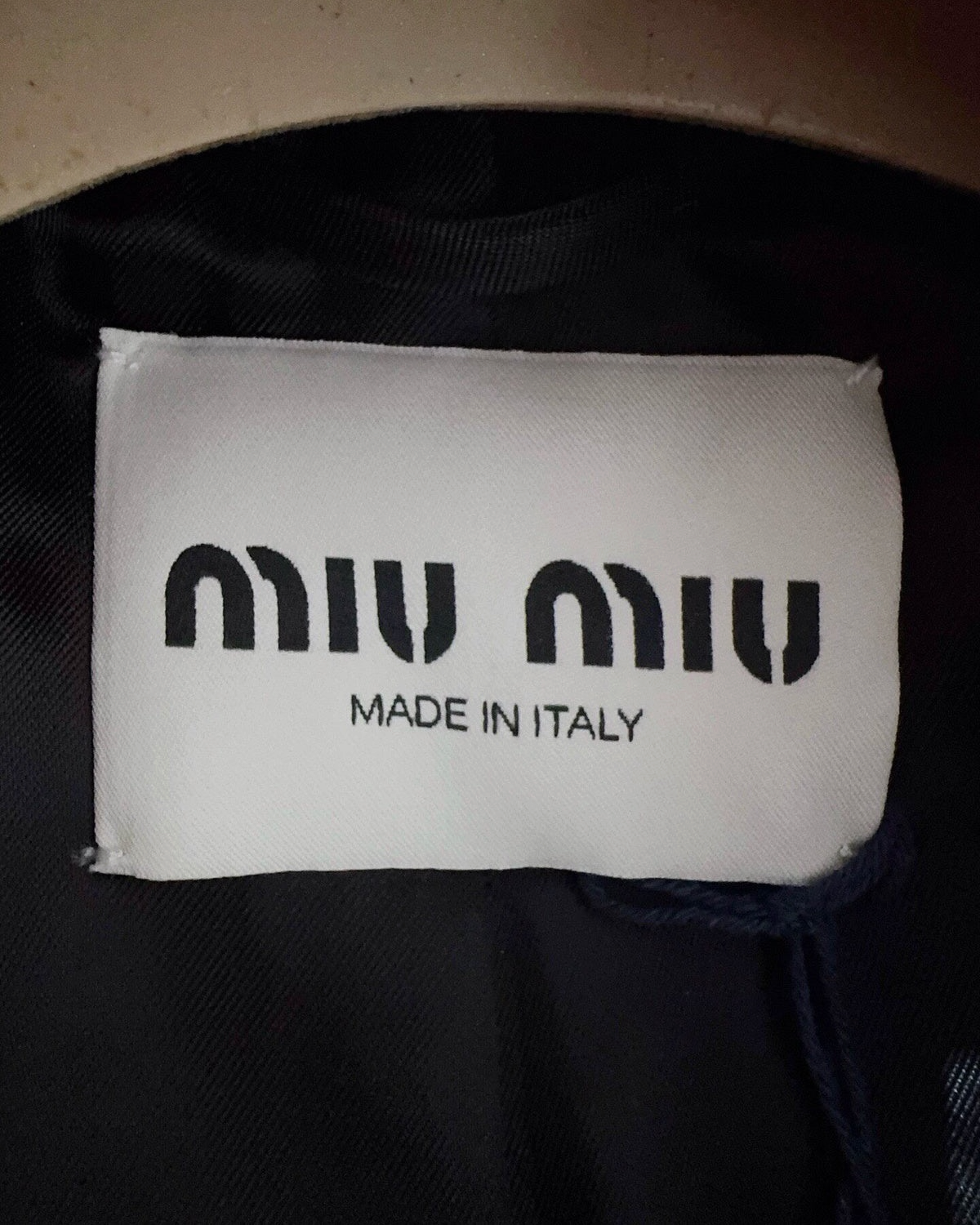 Miu Miu Double-Breasted Checked Tweed Jacket Navy, Grey, Brown IT 38
