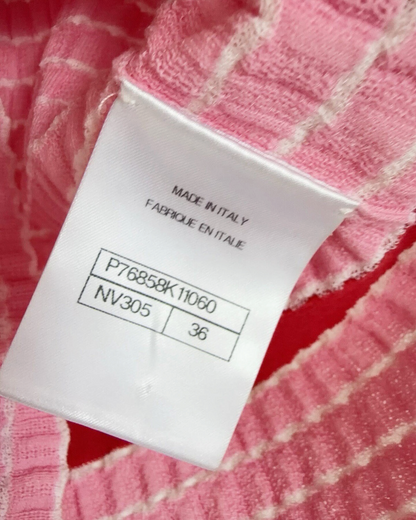 Chanel 24P Striped Top Pink, White, Red FR 36