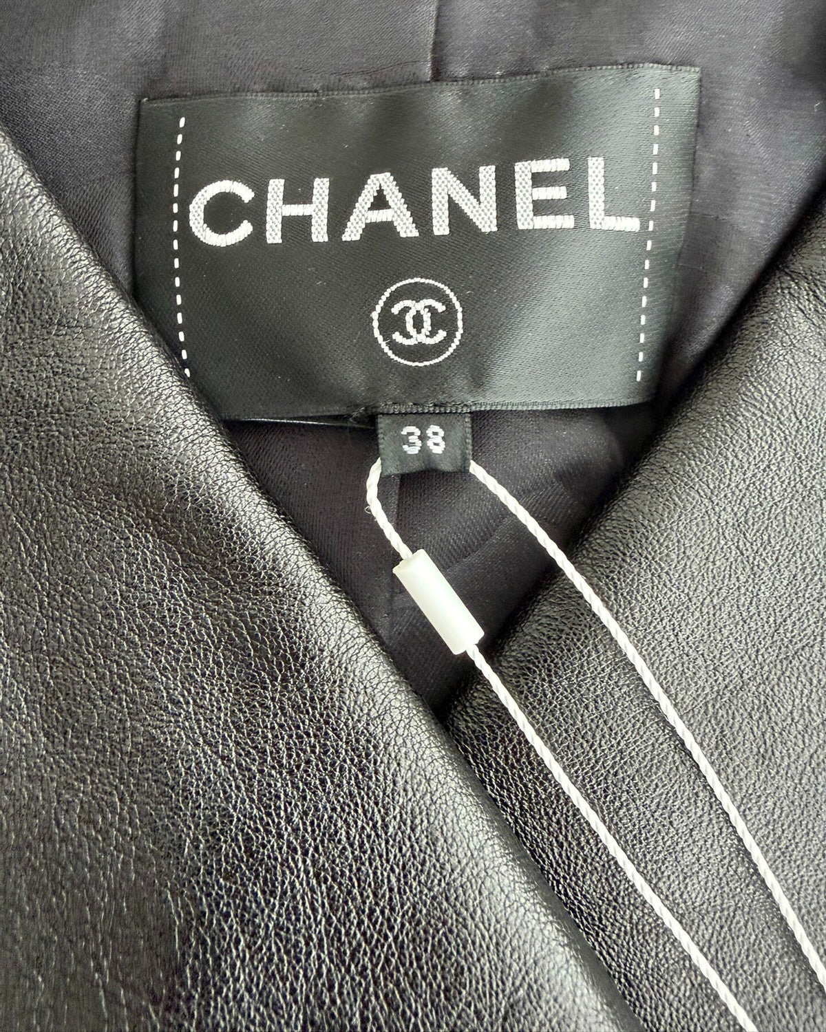 Chanel 22P Leather Biker Jacket Black FR 38