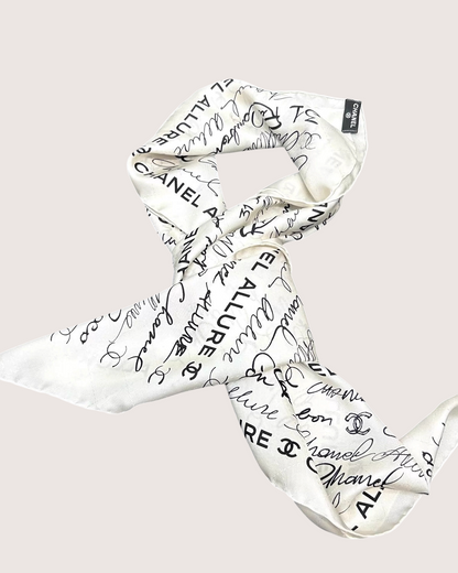 Chanel 23S Monogram Logo Silk Scarf - view 4