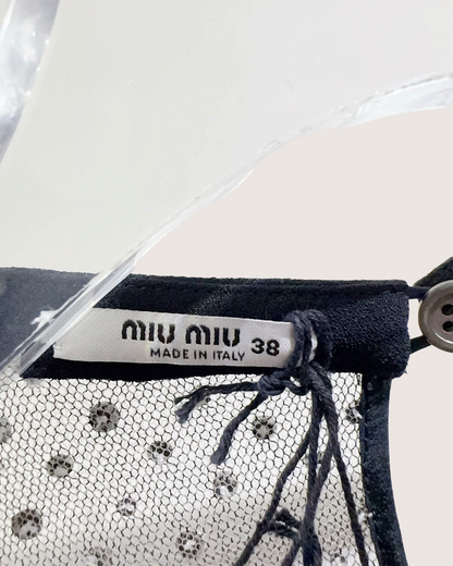 Miu Miu Crystal-Embellished Mini Dress Black, Silver FR 34