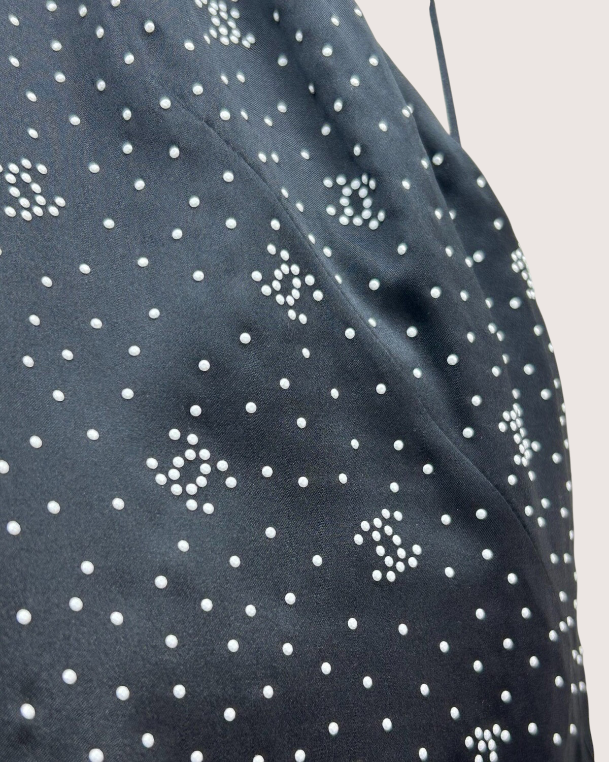 Chanel 24B CC Dot Halter Mini Dress Black, White FR 36