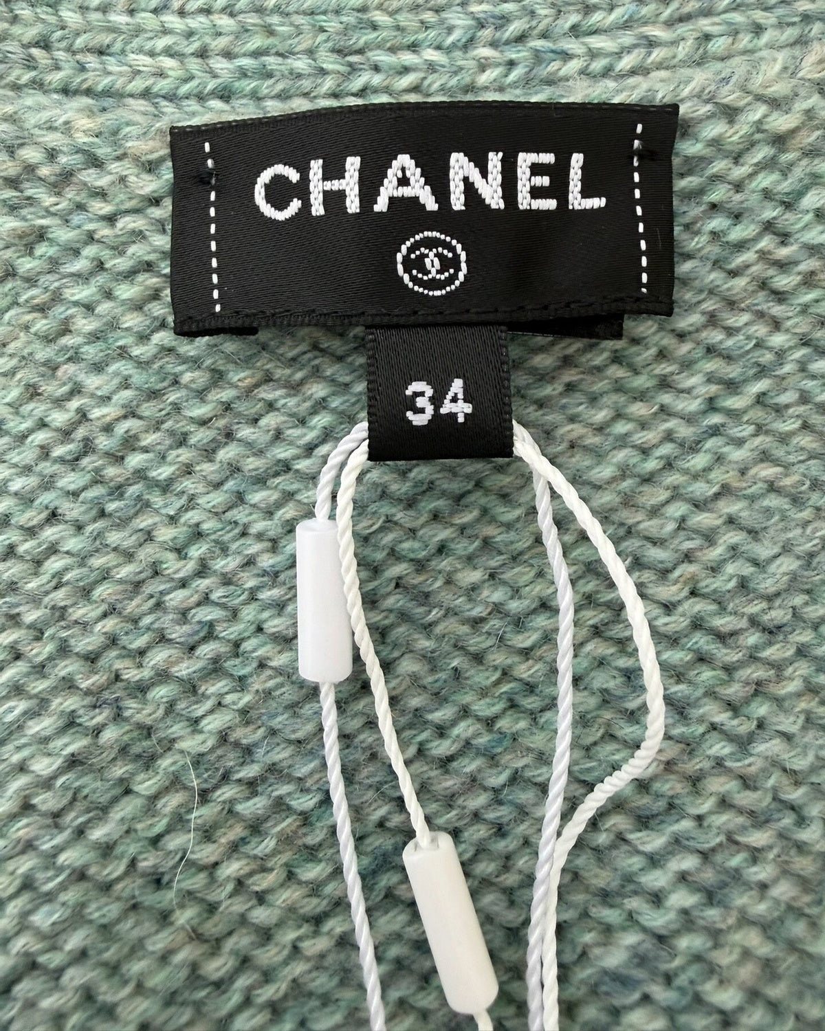 Chanel 24K Striped Knit Vest Green, Brown, White FR 34