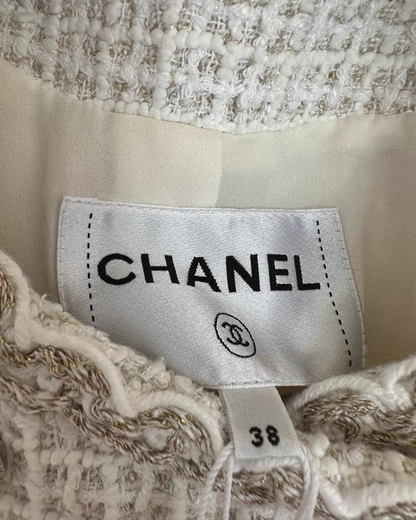 Chanel 25C Braid-Trim Four-Pocket Tweed Jacket