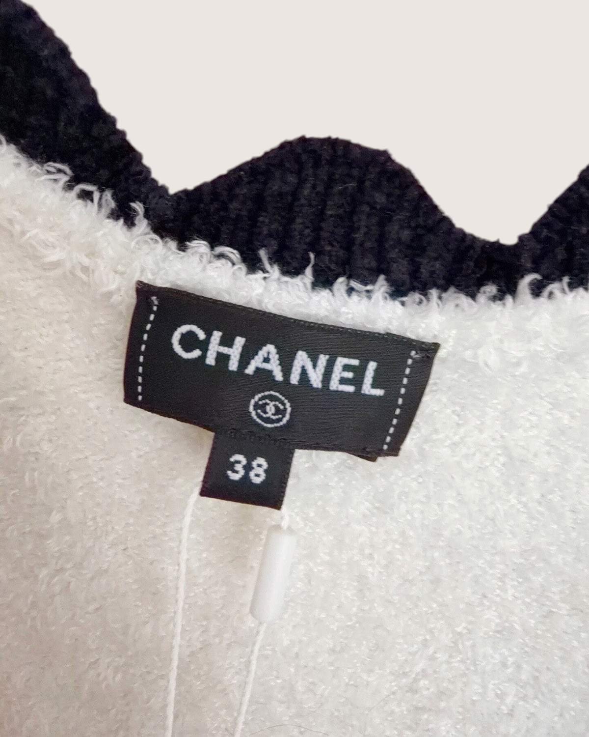 Chanel 26C Scalloped Mini Dress White, Black FR 38
