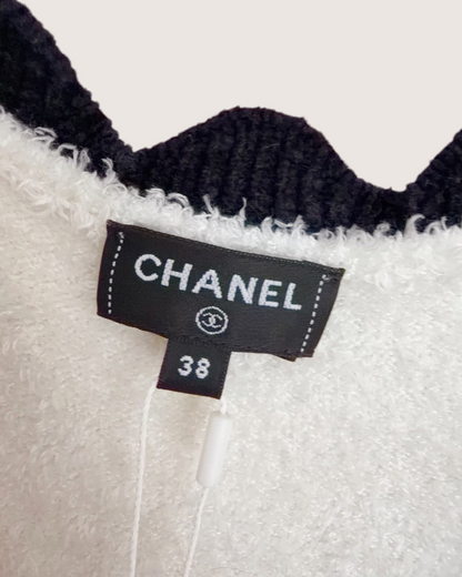 Chanel 26C Scalloped Mini Dress White, Black FR 38