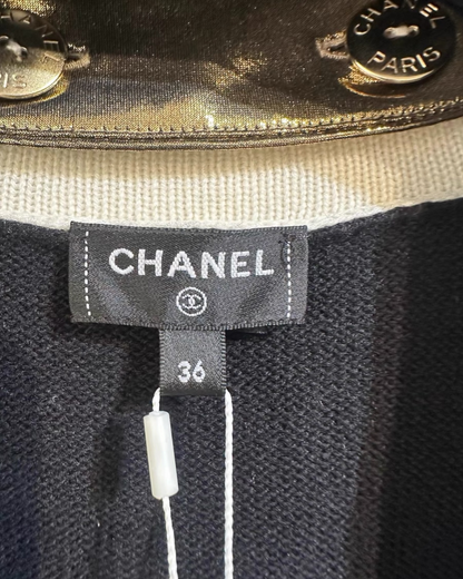 Chanel 24C Hooded Sequin Cashmere Cardigan