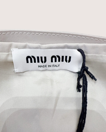 Miu Miu Belted Mini Skirt Beige/Ecru FR 36