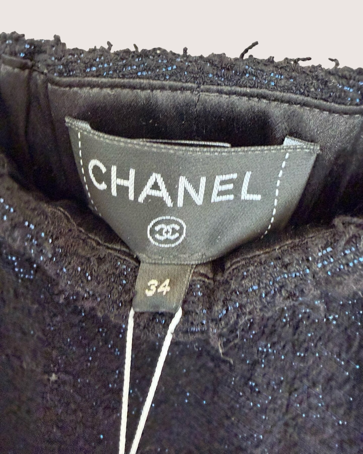 Chanel 24C Crystal-Trim Tweed Shorts Black FR 34