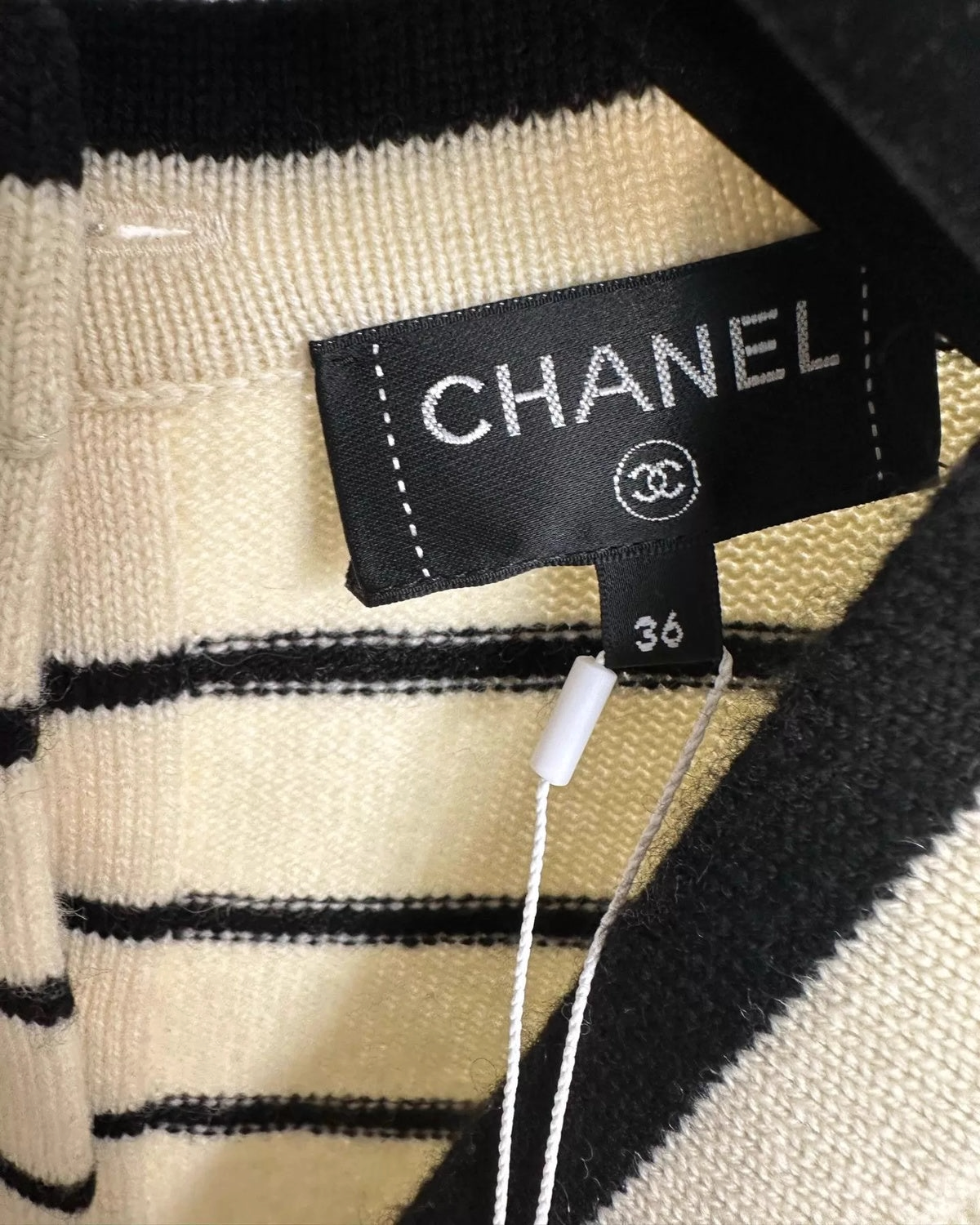 Chanel 25S Striped Cashmere Cardigan