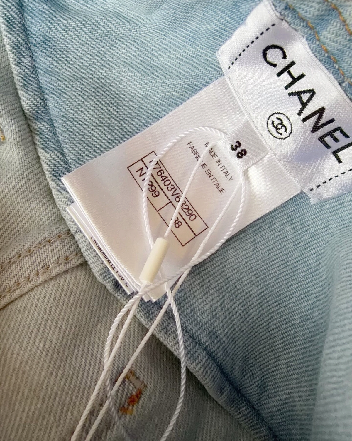 Chanel 24C Gradient Denim Shorts Pink, Blue, Purple FR 38