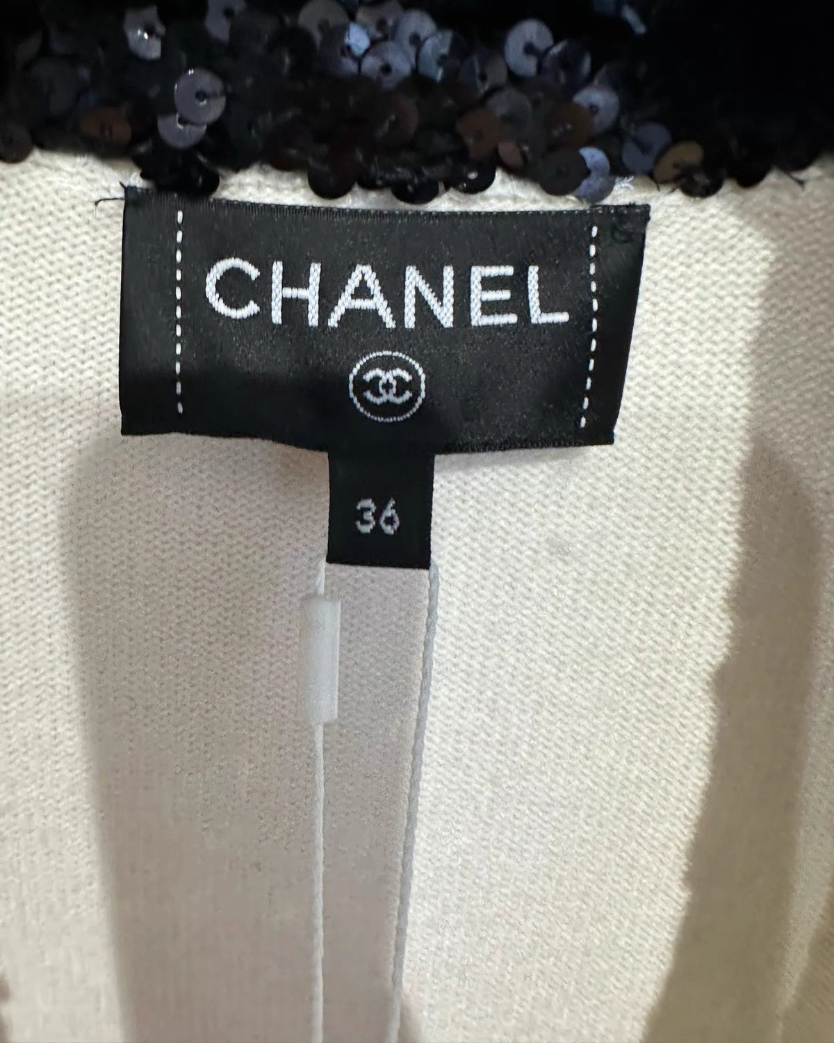 Chanel Sequin Cashmere Collared Sweater - view 4