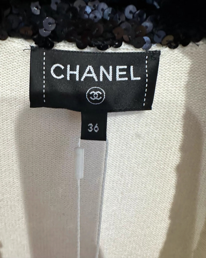 Chanel Sequin Cashmere Collared Sweater - view 4