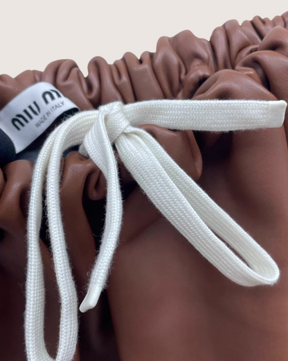 Miu Miu Leather Mini Skirt
