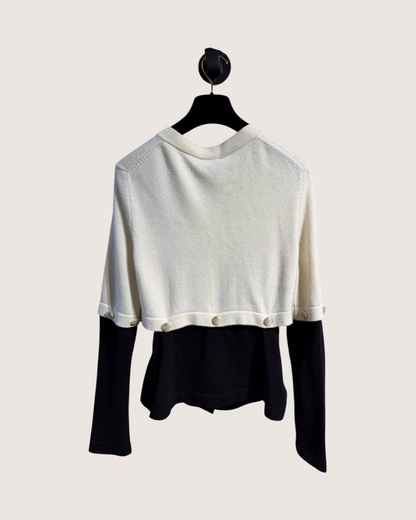 Chanel Knit Panelled Cashmere Cardigan