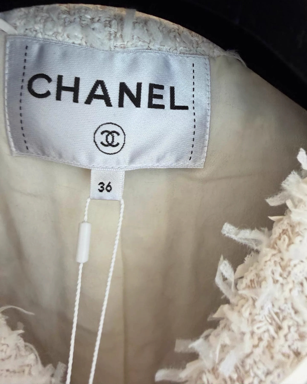 Chanel 20S Ruffle Tweed Jacket