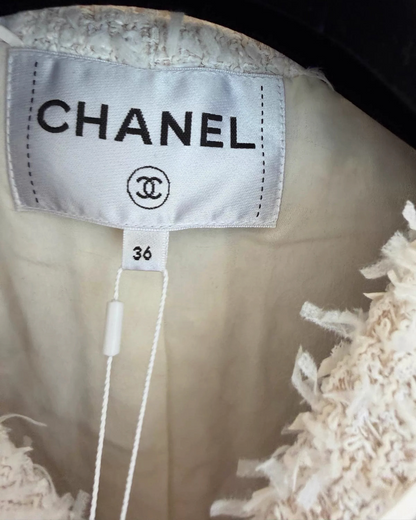 Chanel 20S Ruffle Tweed Jacket