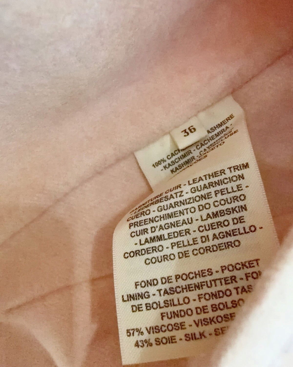 Hermès Cashmere Jacket Pink FR 36