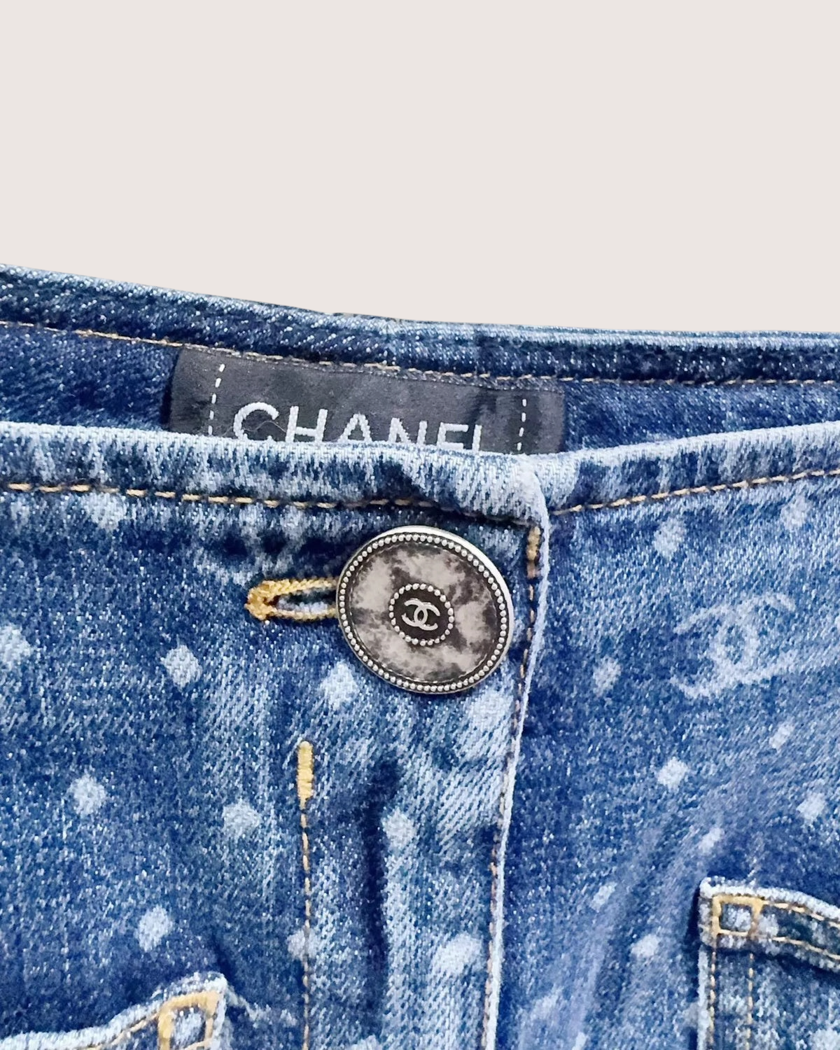 Chanel CC Straight-Leg Jeans Blue FR 34