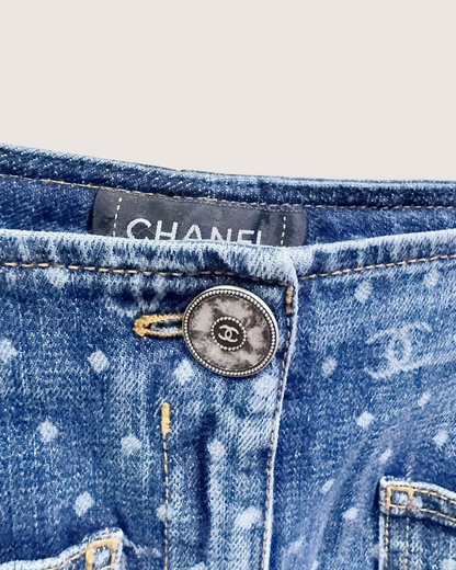 Chanel CC Straight-Leg Jeans Blue FR 34