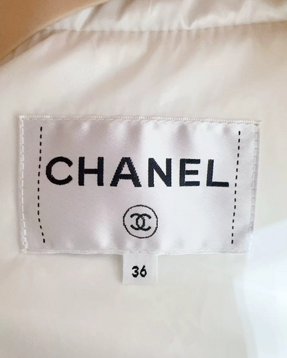Chanel 19K Tiered Quilted Jacket - White, view 4