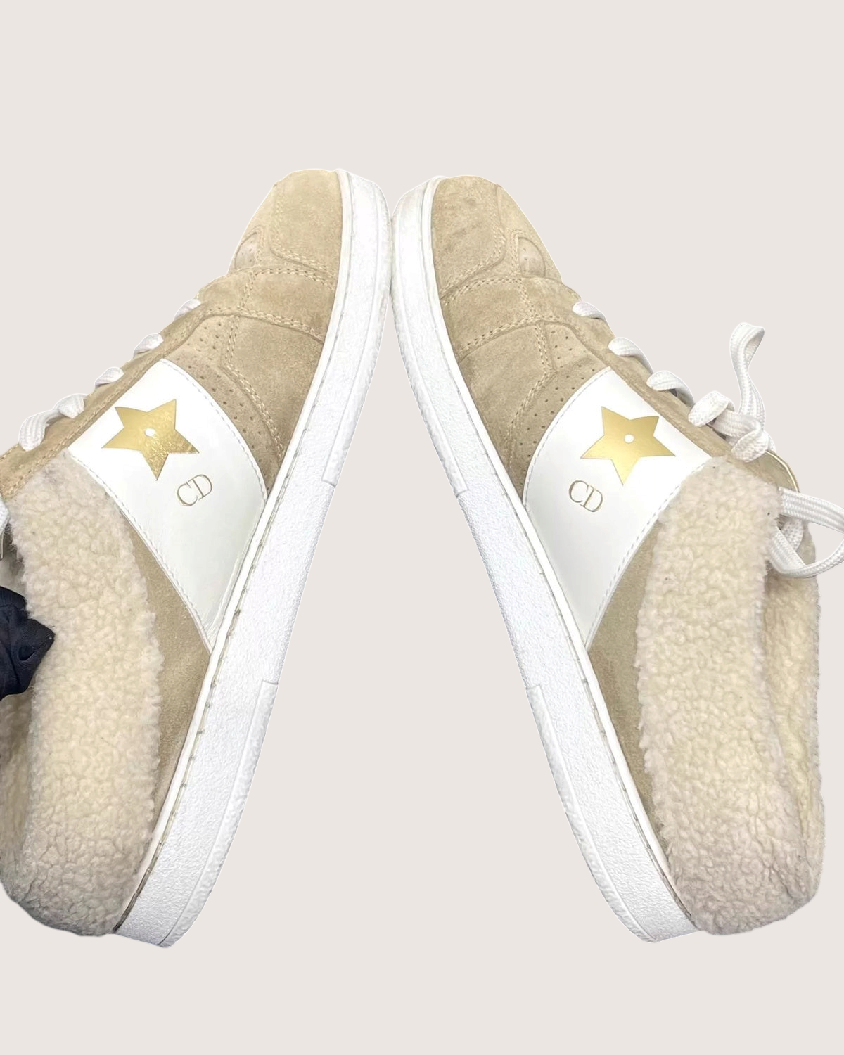 Christian Dior Suede Star Sneakers Beige/Ecru EU 38
