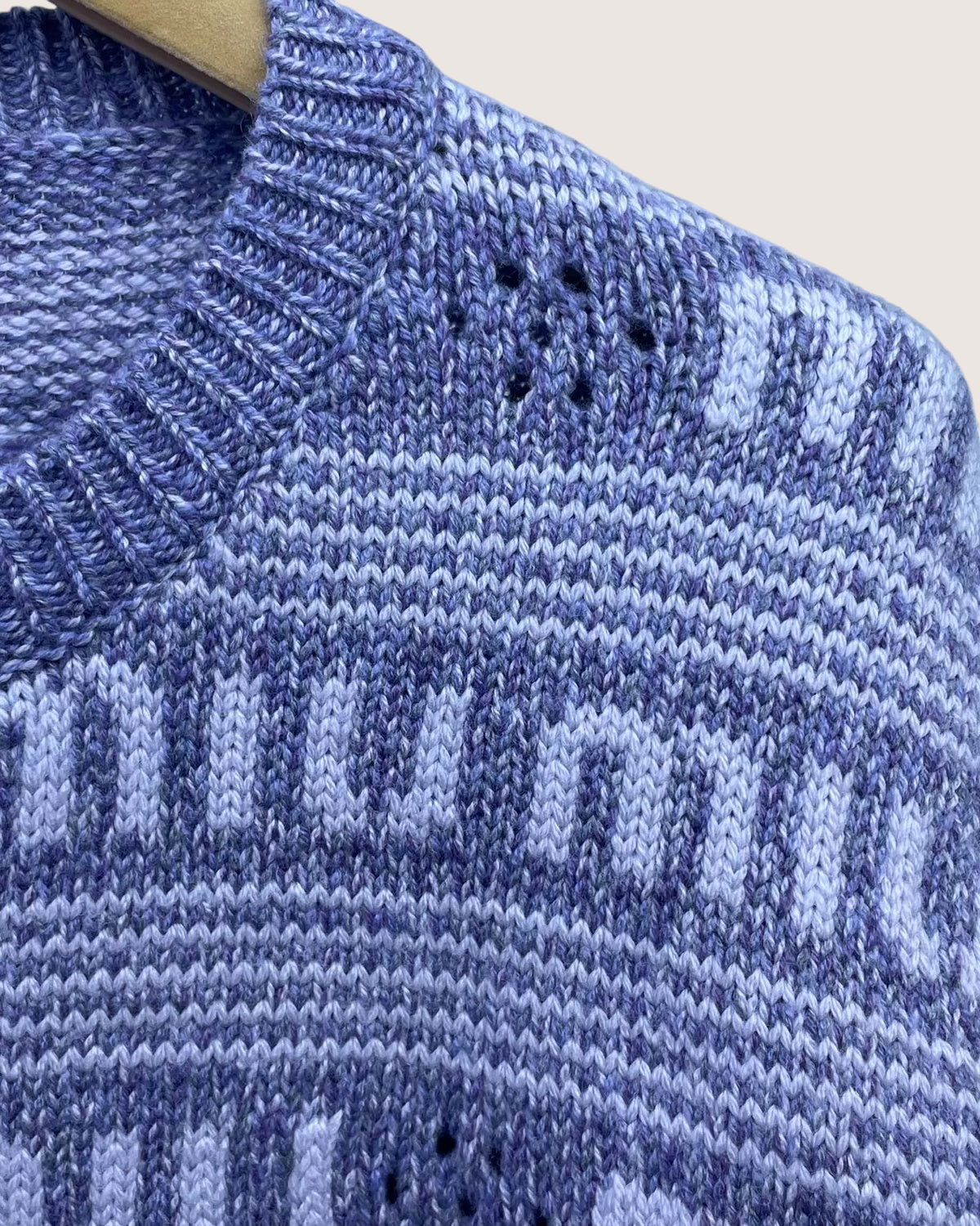 Miu Miu Wool Short-Sleeve Sweater Purple, White IT 40