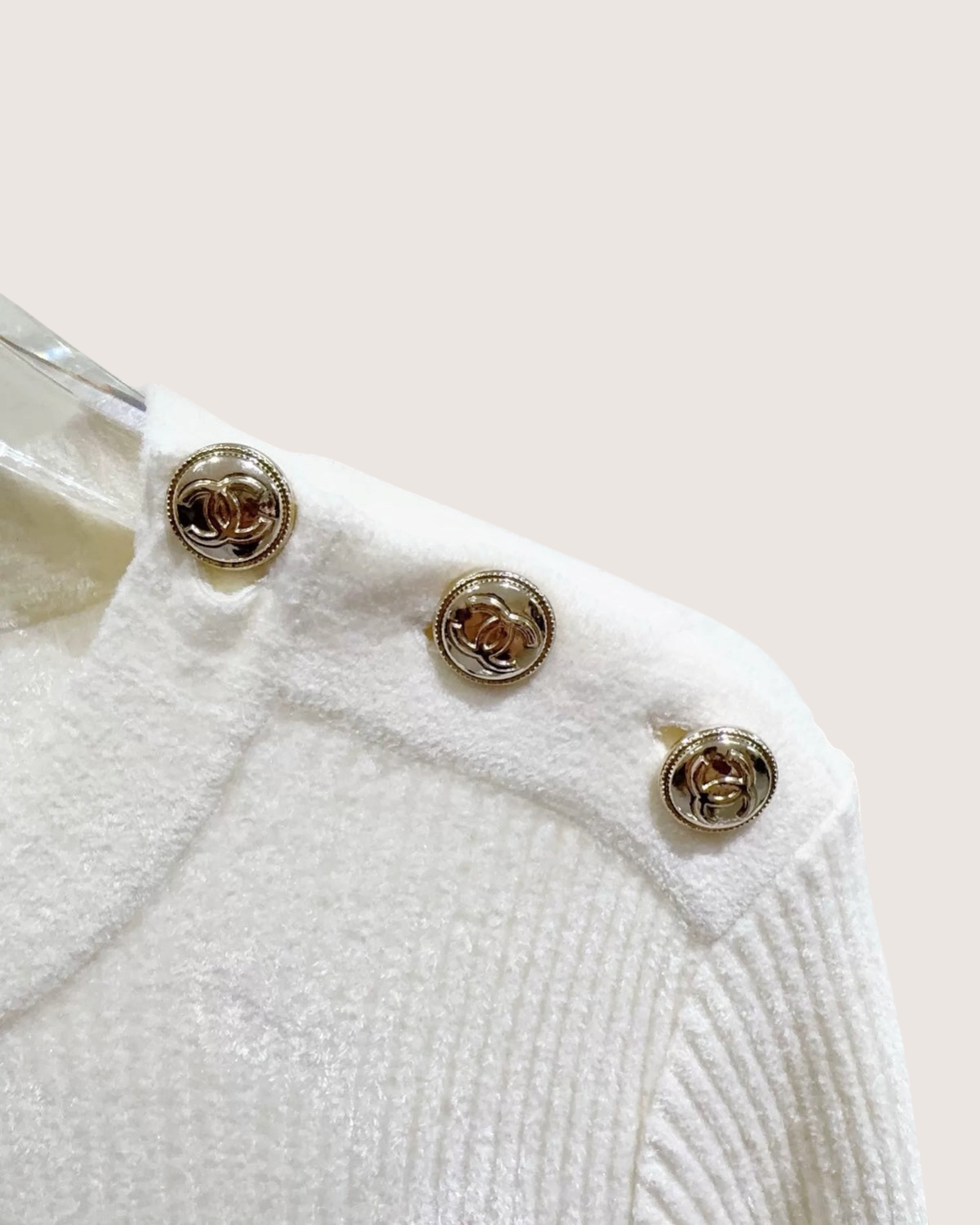 Chanel 20K Two-Tone Wool Mini Dress White, Navy FR 34
