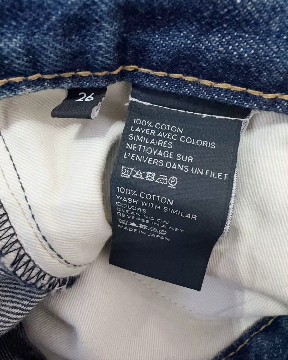 Celine Buckle Flare Jeans Blue 26