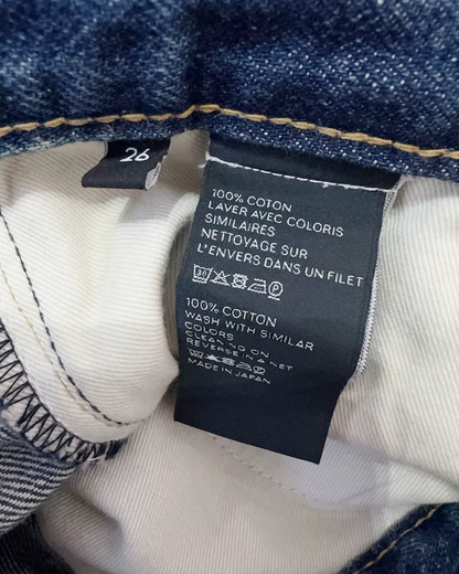 Celine Buckle Flare Jeans Blue 26