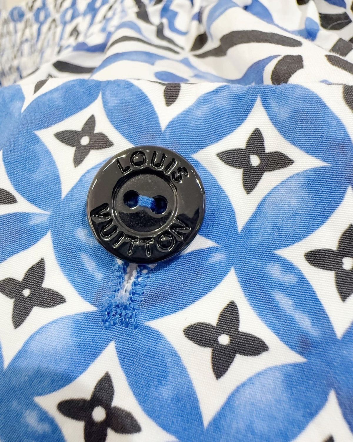 Louis Vuitton Monogram Shorts Blue, White, Black, Multicolor FR 34