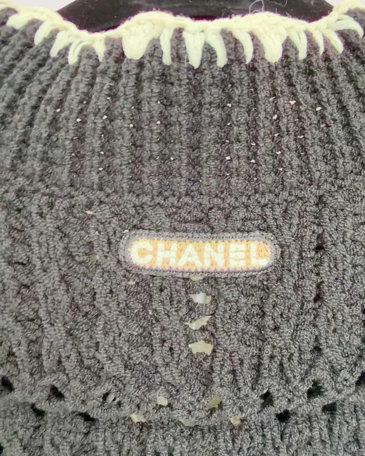 Chanel 26P V-Neck Pullover Vest Black FR 36
