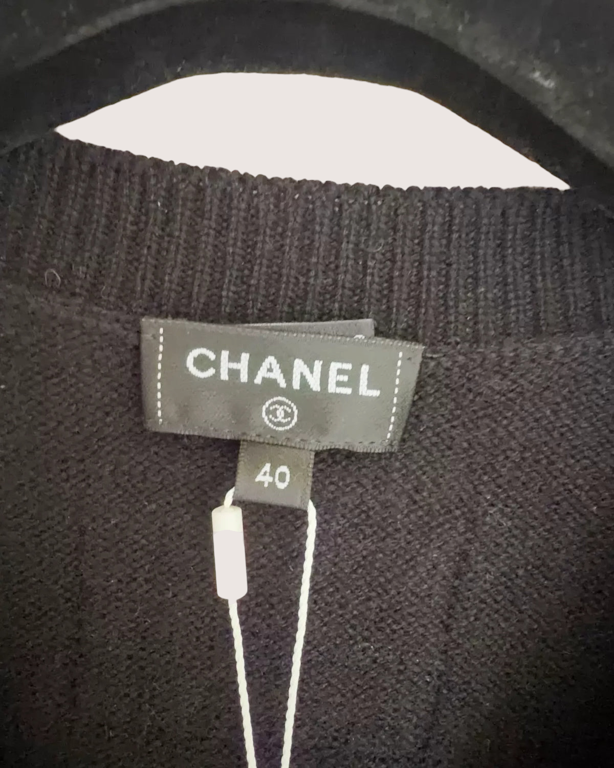 Chanel 26S V-Neck Vest Black FR 40