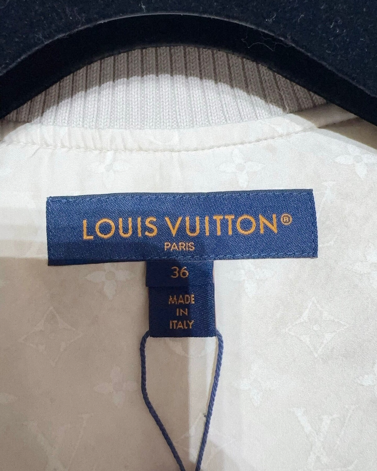 Louis Vuitton Cropped Bomber Jacket - Beige/Ecru, view 4