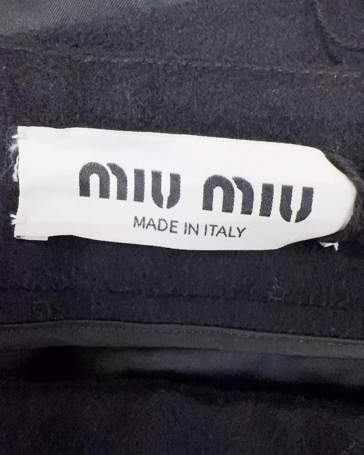 Miu Miu Wool Mini Skirt Black FR 38