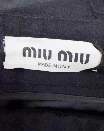 Miu Miu Wool Mini Skirt Black FR 38