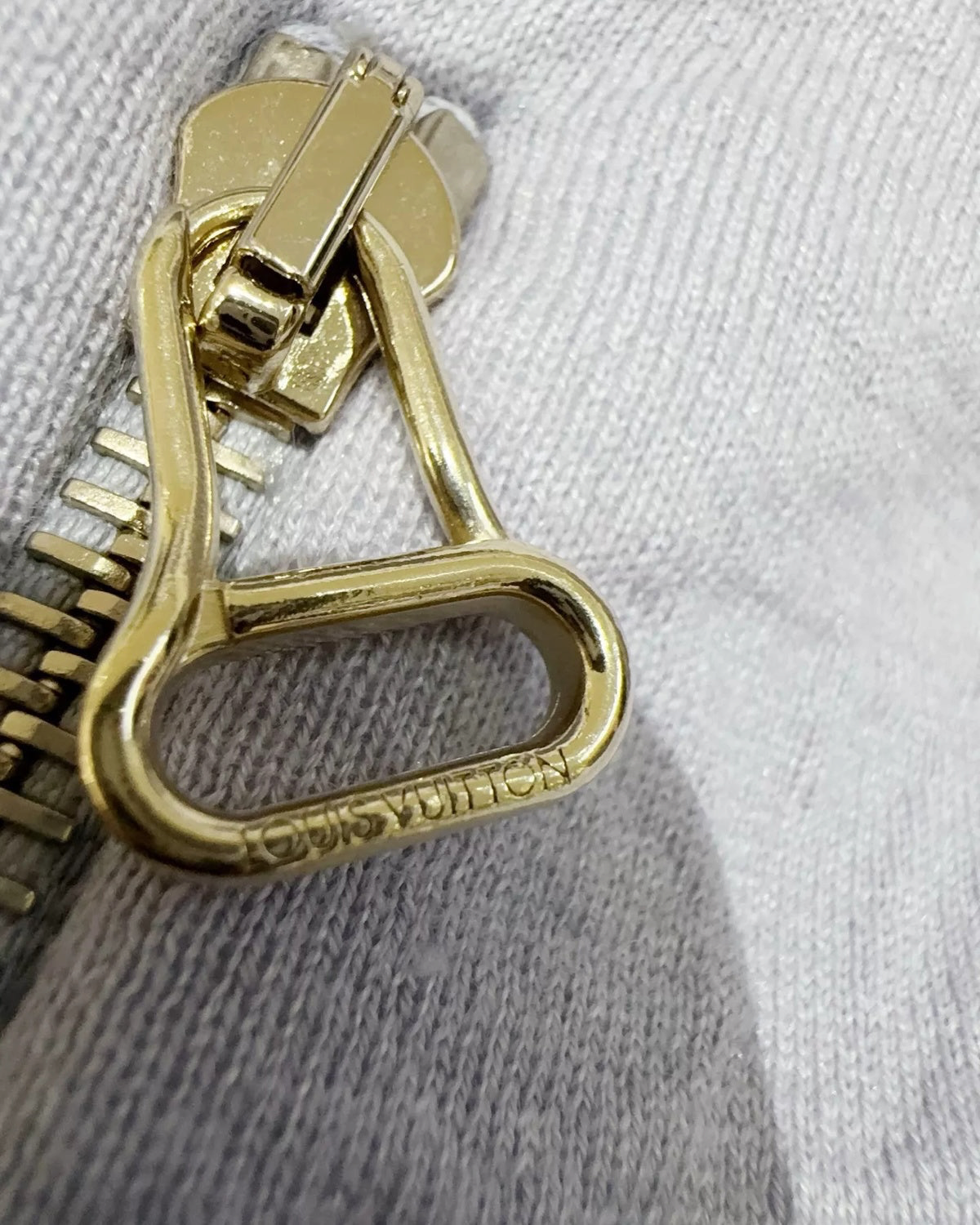 Louis Vuitton Wool Monogram Zip-Up Hoodie Grey FR 38