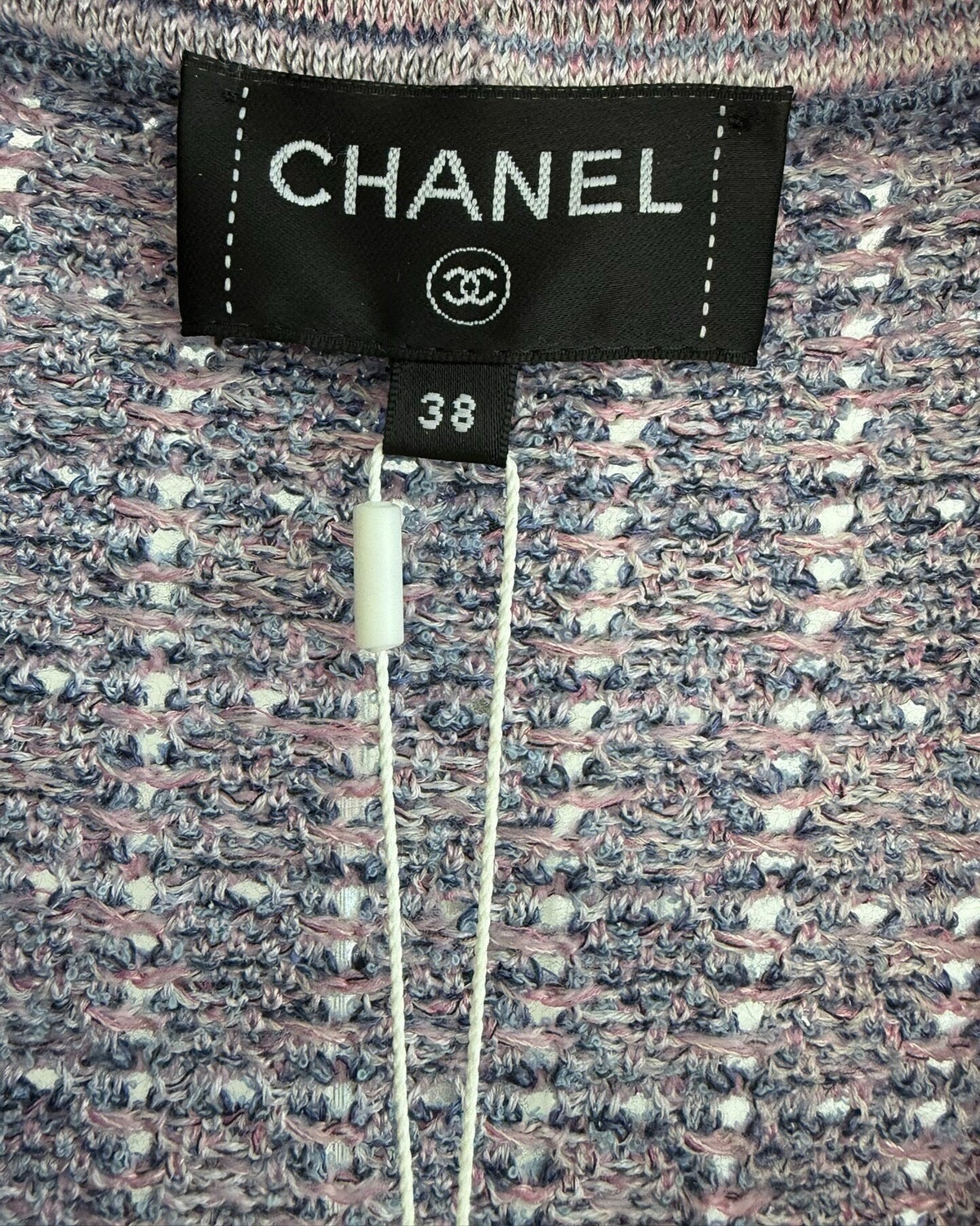 Chanel 25B Knit Tweed Cardigan Purple, Pink, Multicolor FR 38