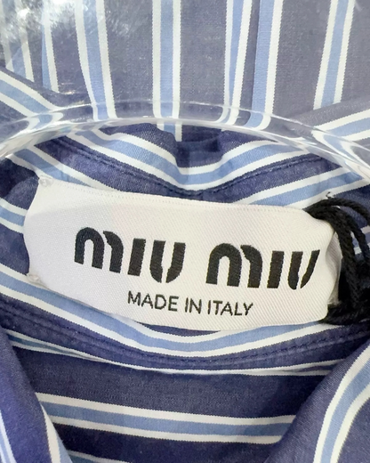 Miu Miu Striped Shirt Navy, White FR 36