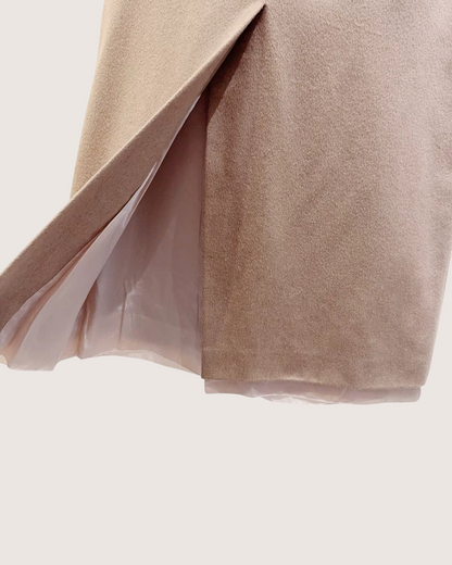 Miu Miu Wool Mid-Length Pencil Skirt Brown, Pink FR 42