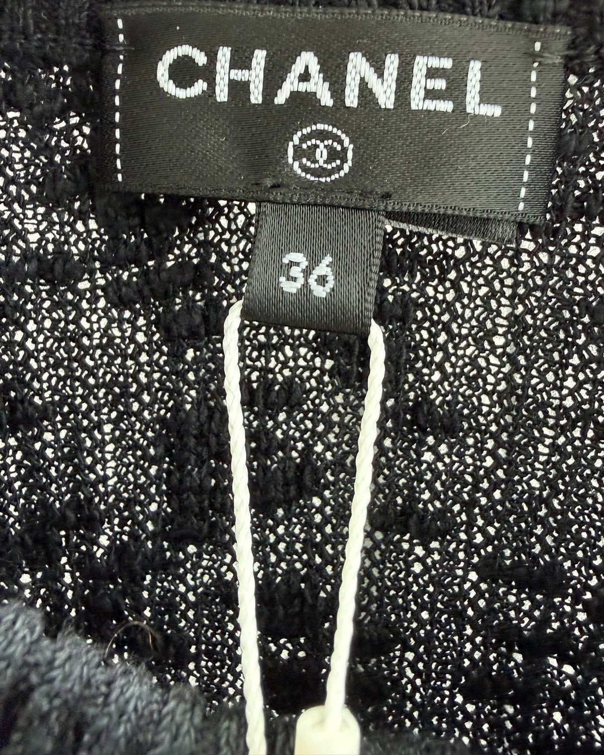 Chanel 25M Coco Beach Long-Sleeve Cardigan Black FR 36