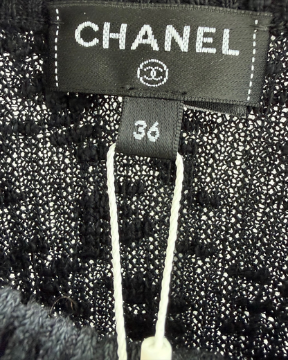 Chanel 25M Coco Beach Long-Sleeve Cardigan Black FR 36