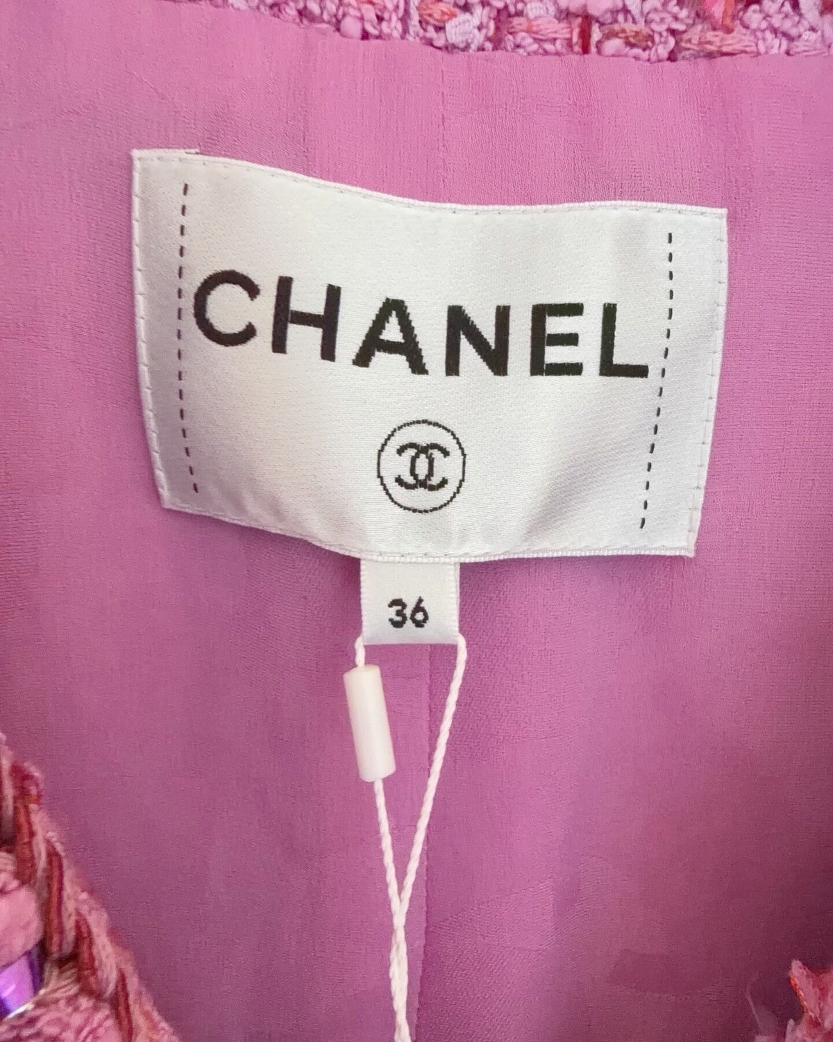 Chanel 22P Tweed Four-Pocket Vest Pink, Purple, Multicolor FR 36