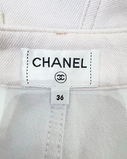 Chanel 24M Coco Beach Gradient Denim Shorts Purple, Green FR 36